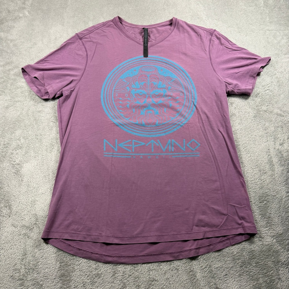 Lululemon Neptuno Hawaii Mens XL Purple Graphic T-Shirt Pima Cotton
